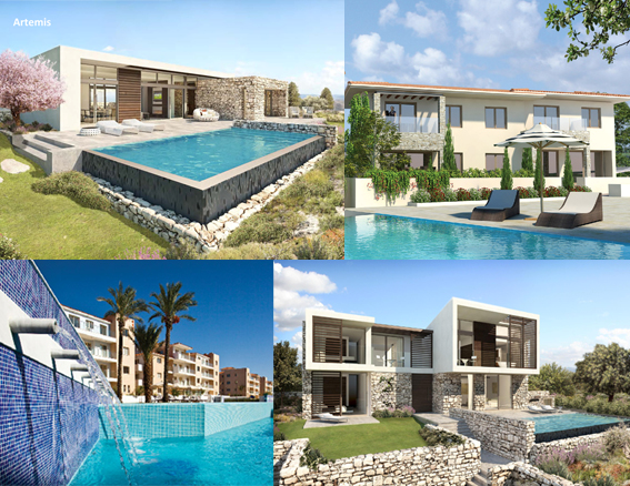 Một số bất động sản cao cấp ở đảo Síp (Cyprus) - Ảnh: Pafilia