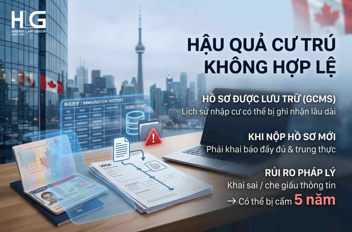 Đương đơn cần khai báo trung thực các thông tin liên quan đến lịch sử nhập cư