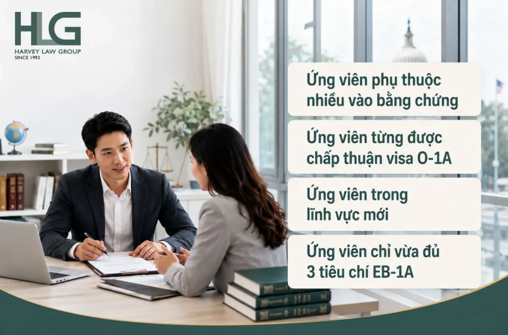 Nên chuẩn bị EB-1A sớm nếu hồ sơ còn phụ thuộc bằng chứng, sát 3 tiêu chí hoặc thuộc lĩnh vực mới